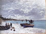 Claude Monet The Beach at Sainte-Adresse oil painting reproduction